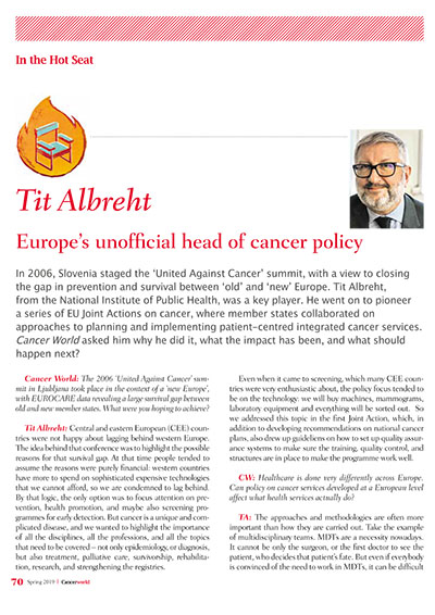 Tit Albreht: Europe’s unofficial head of cancer policy