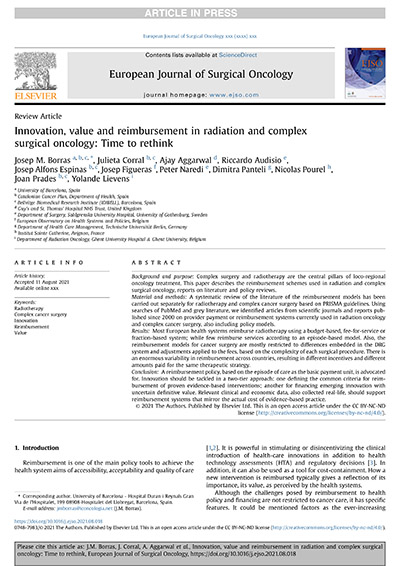 Innovation, value and reimbursement in radiation and complex surgical oncology: Time to rethink