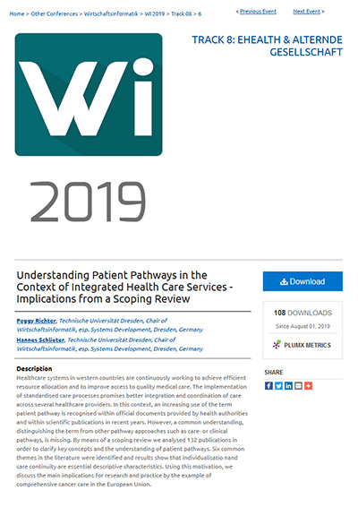 Understanding patient pathways in the context of integrated health care services – implications from a scoping review